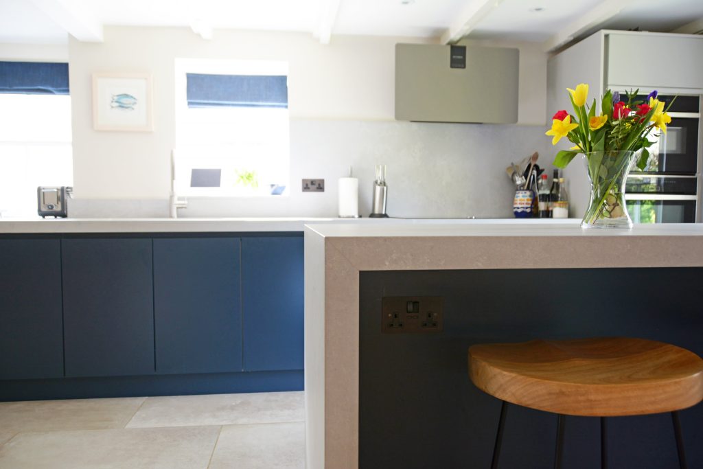 modern handleless kitchen in Truro