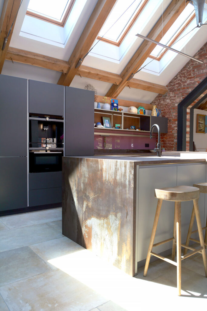 Industrial Kitchen Graphite Satin Lacquer Now Kitchens