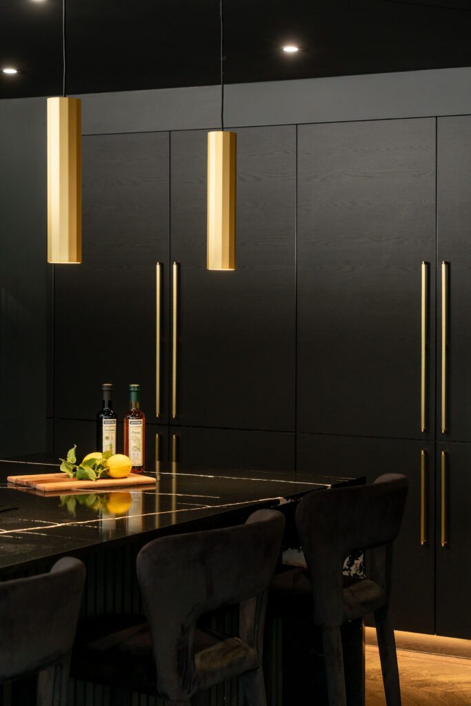 contemporary matt black kitchen cornwall