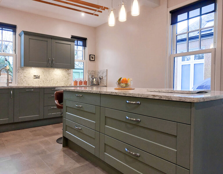 shaker style Sage Green kitchens cornwall