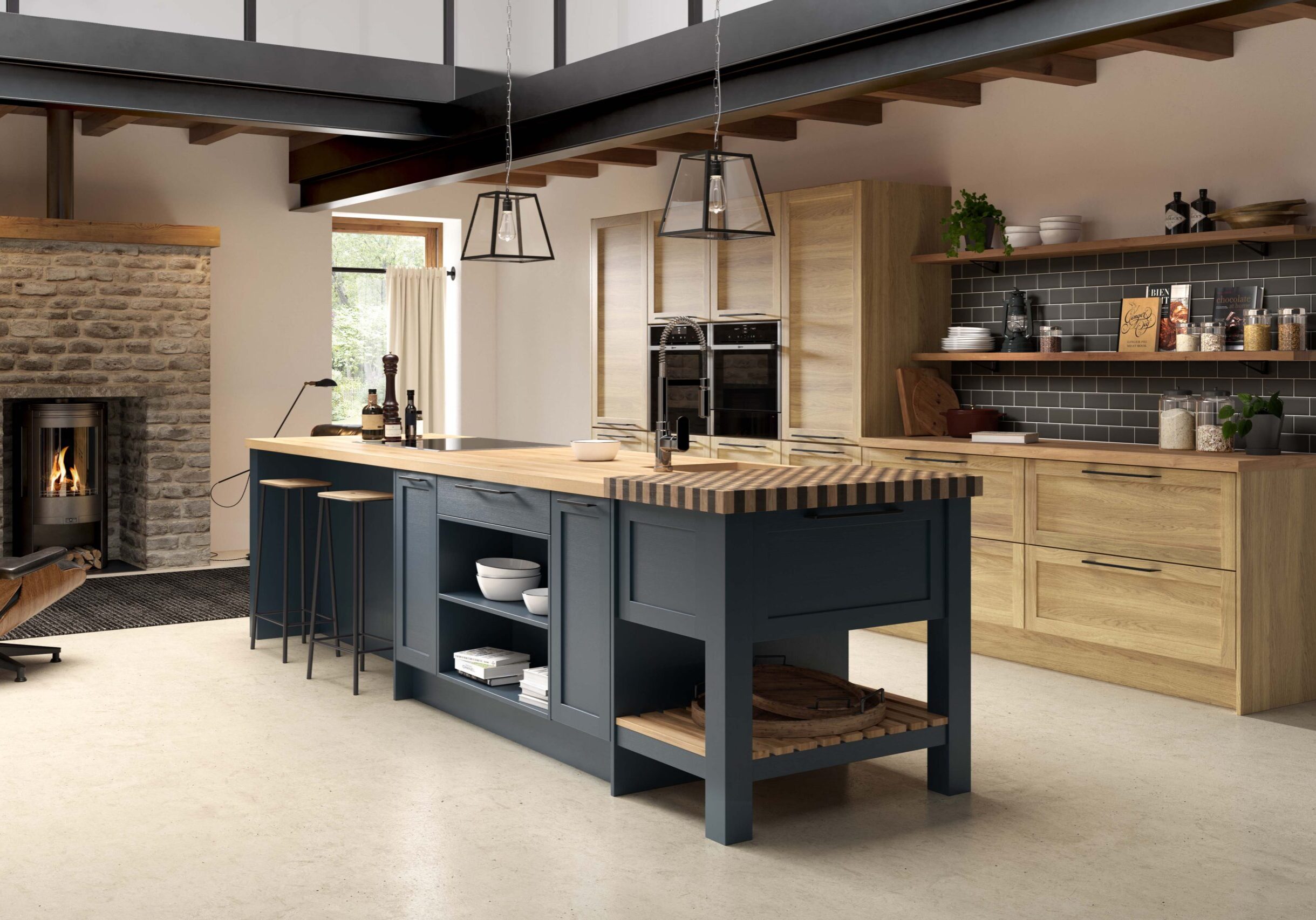 award-winning kitchens Cornwall blue kitchen colour