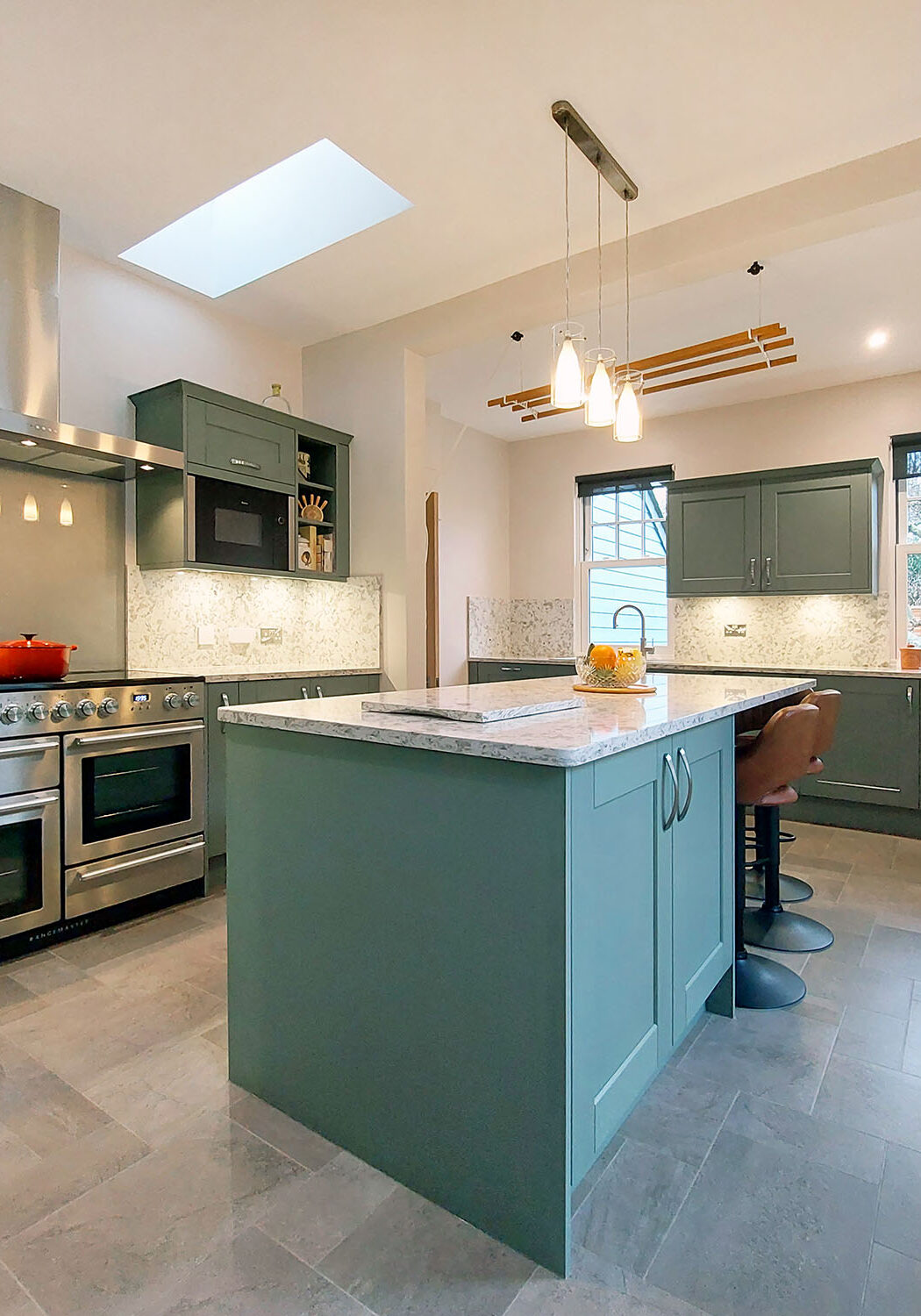 Green Shaker Kitchen Cornwall