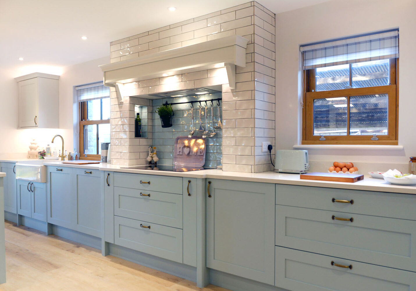 Now Kitchens Hardwick painted Powder Blue with Scots Grey (1)